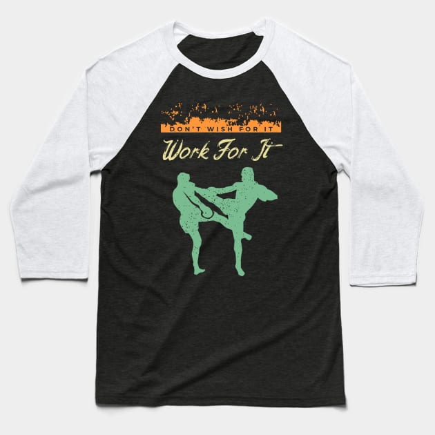 Fighter Design for a Martial Arts Lover Baseball T-Shirt by AlleyField